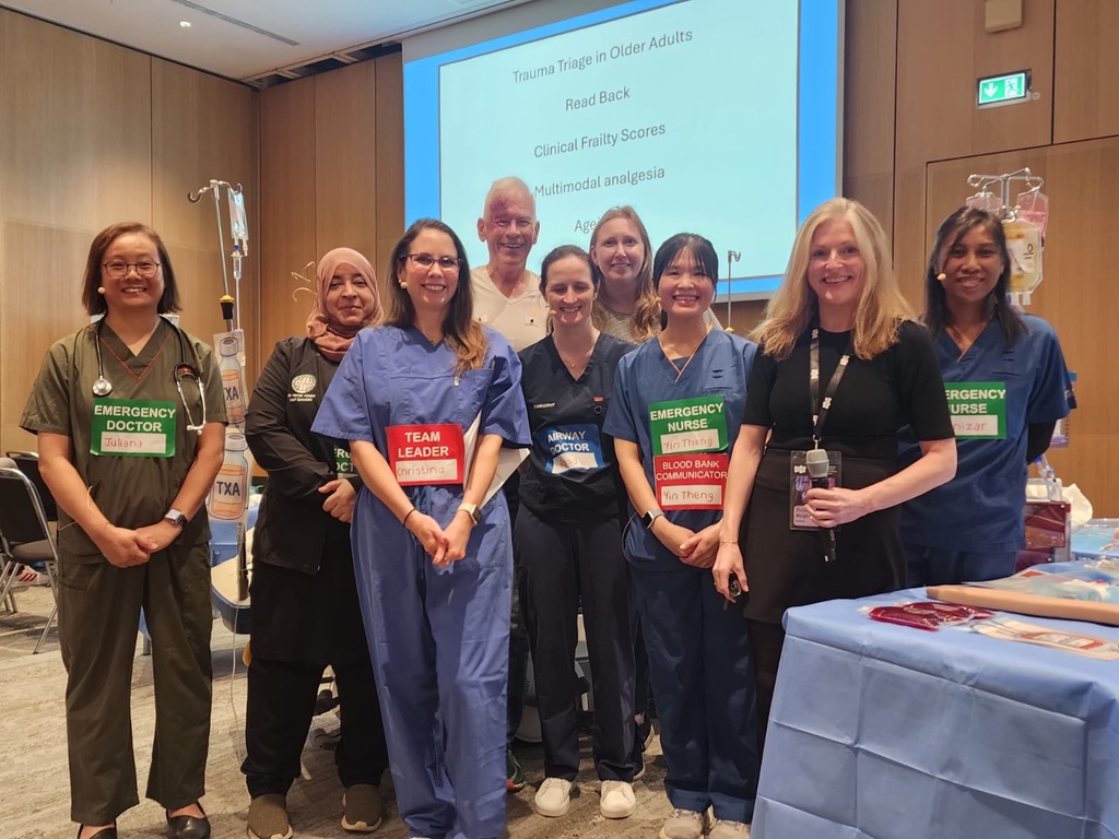 A photograph of the simulation faculty